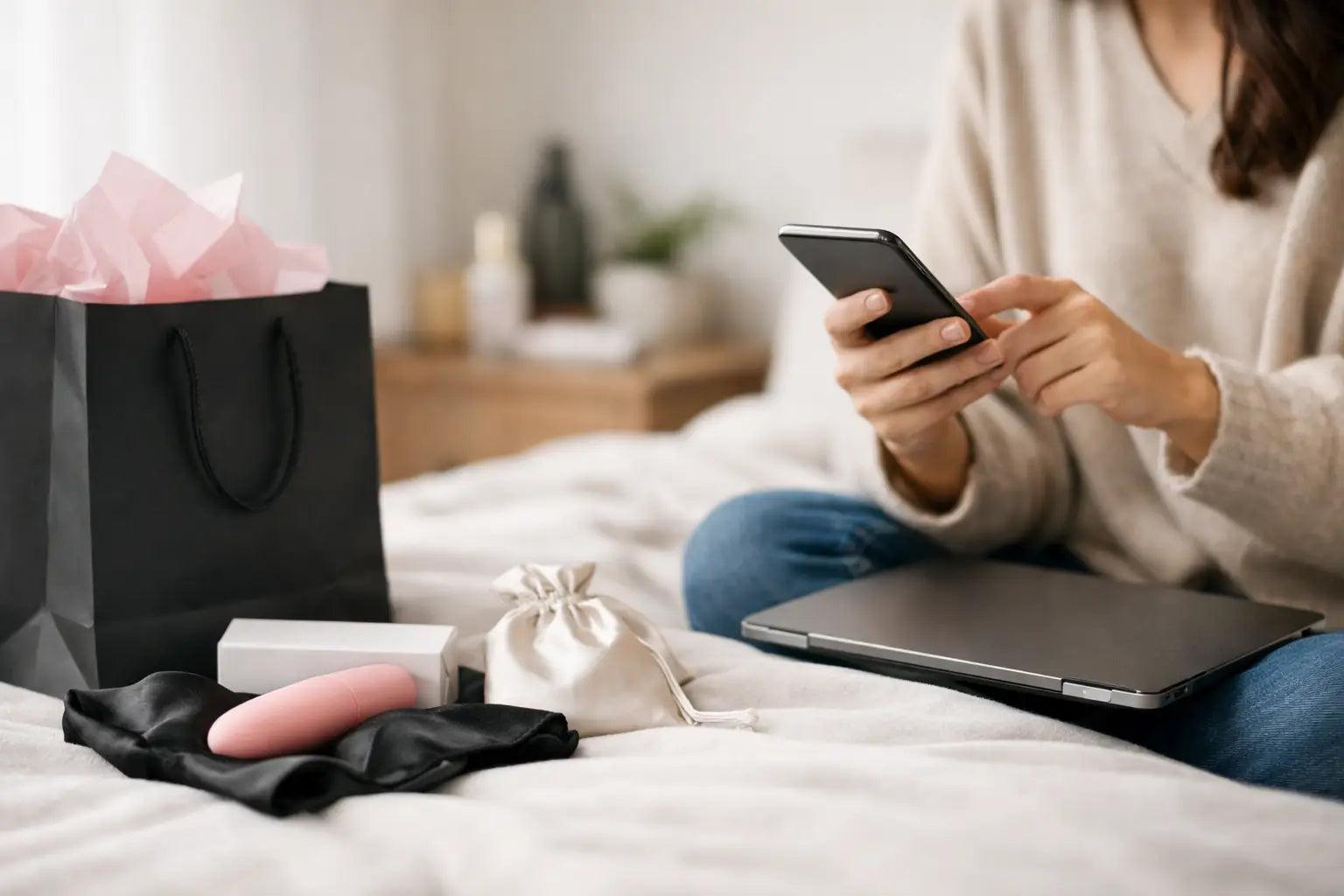 discreet sex shopping guide showing plain packaging and private online checkout process