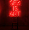 red and white love me neon light signage