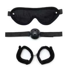 Bondage play kit with cuffs and ropes for intimate adventures