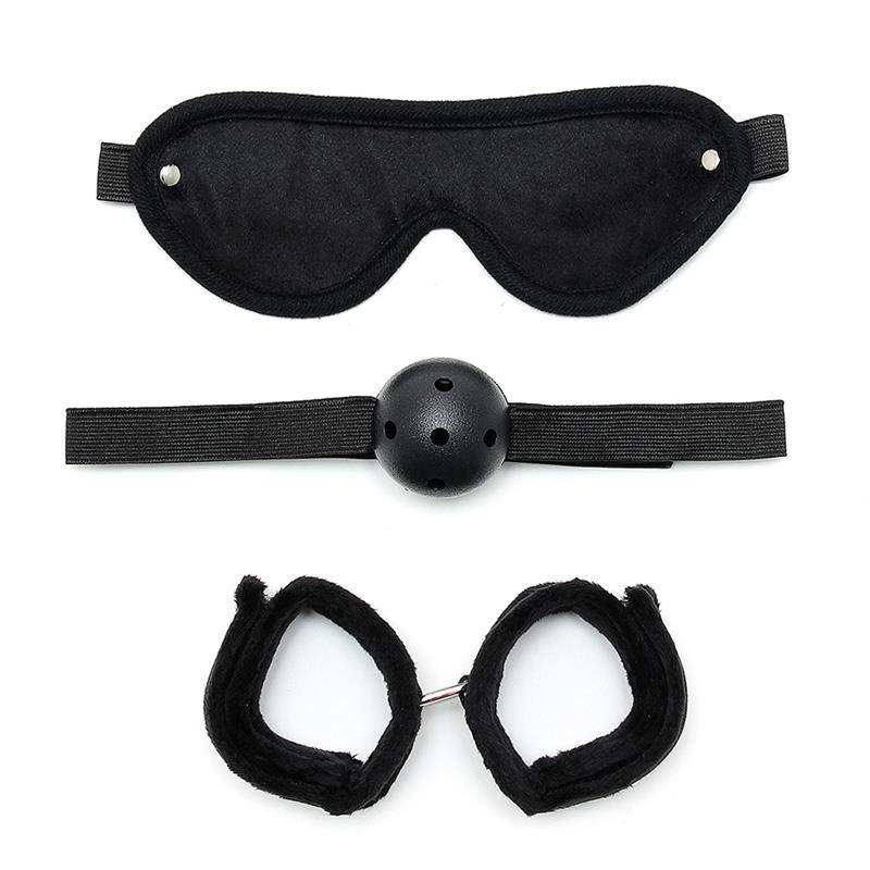 Bondage play kit with cuffs and ropes for intimate adventures