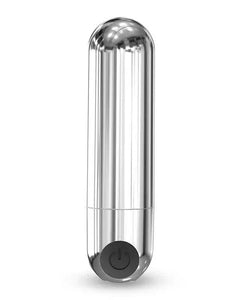 Silverfärgad diskret bulletvibrator med enkel på-knapp, perfekt resevänlig bulletvibrator för precis klitorisstimulans