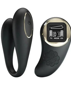Svart par-vibrator med fjärrkontroll – intimitetsprodukter för par som förstärker njutning och närhet