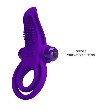 10-Mode Silicone Vibrating Cock Ring Toy