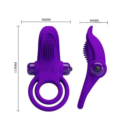 10-Mode Silicone Vibrating Cock Ring Toy