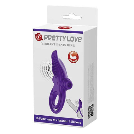 10-Mode Silicone Vibrating Cock Ring Toy