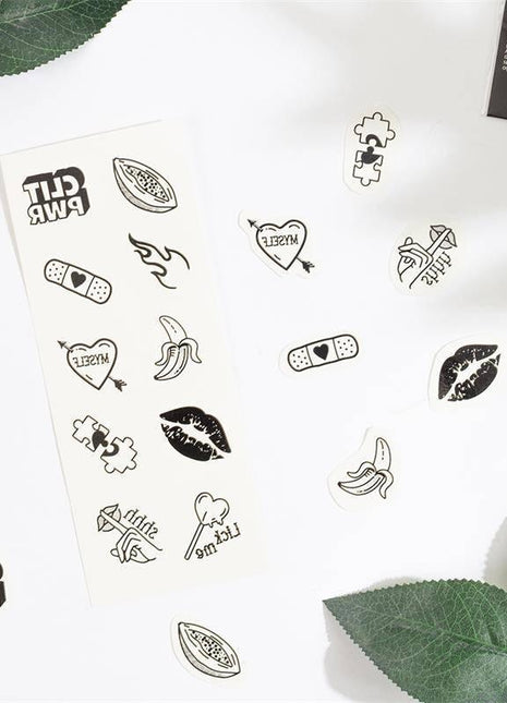 10 temporary Tattoos Candy Collection
