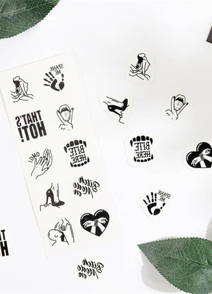 10 temporary tattoos Kinky Collection