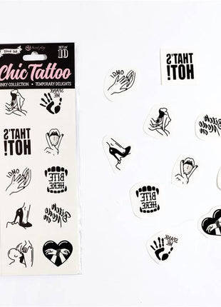 10 temporary tattoos Kinky Collection