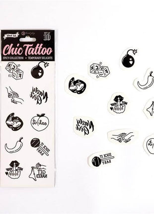 10 temporary tattoos Spicy Collection