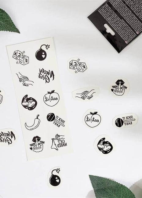 10 temporary tattoos Spicy Collection