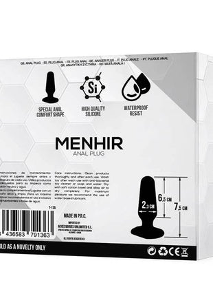 Menhir Anal Plug Silicone Black