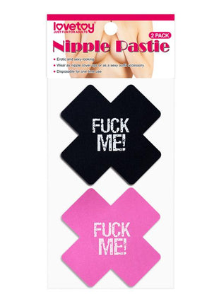 Pack Nipple Covers Cross Black and Pink FUCK ME