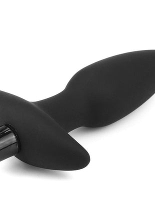 Butt Plug Fantasy Plug with Vibration Black
