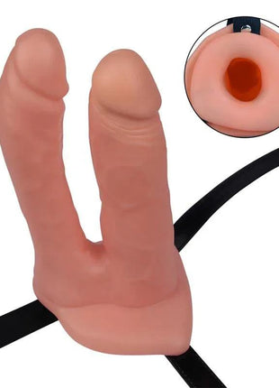 Harness Double Hollow Dildo