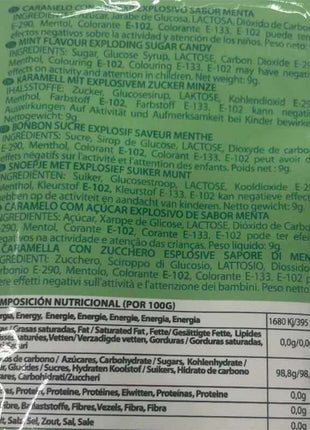 Oral Sex Popping Candies display with 48 edible strawberry and mint units in single-dose sachets