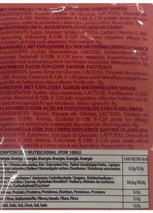 Display box of 48 oral sex popping candies with strawberry and mint flavors in single-use sachets