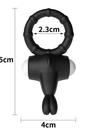 Vibrating Cockring Power Clit Black