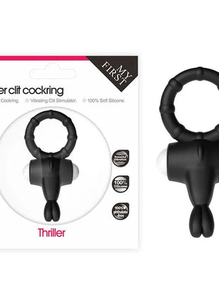 Vibrating Cockring Power Clit Black