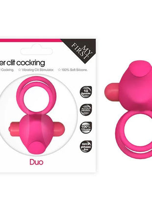 Double Vibrating Cockring Power Clit Duo Pink