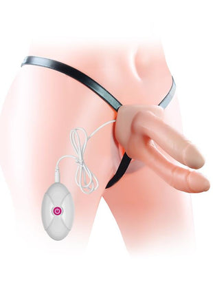 Double Hollow Dildo Strap On Vibrating