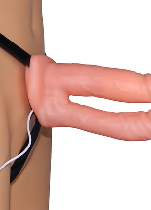 Double Hollow Dildo Strap On Vibrating