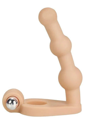 Anal Stimulator The Ultra Soft Bead 6 with Vibration Flesh