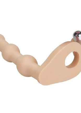 Anal Stimulator The Ultra Soft Bead 6 with Vibration Flesh