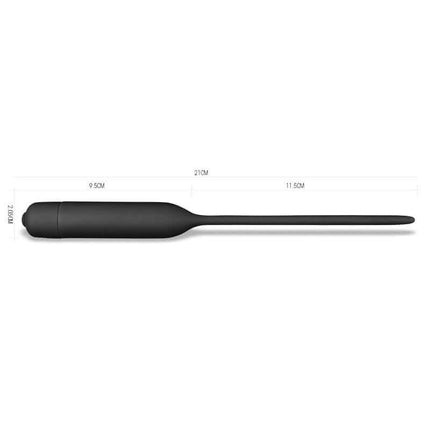 Urethral Dilator with vibe Black