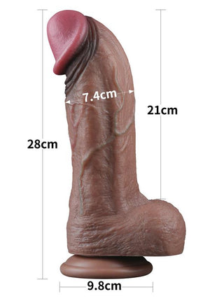 Dildo Dual Layered Silicone XXL 11