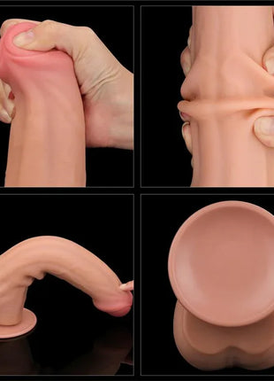 Dildo Dual Layer Sliding Skin 11.5