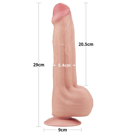 Dildo Dual Layer Sliding Skin 11.5