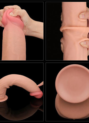 Dildo Dual Layer Sliding Skin 14