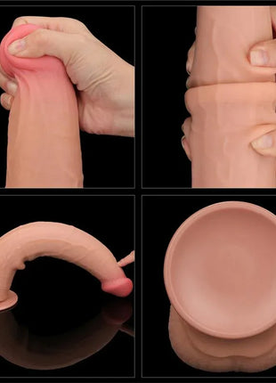 Dildo Dual Layer Sliding Skin 13.5