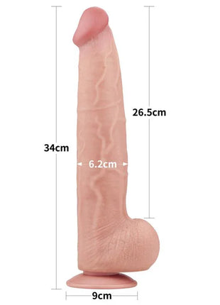 Dildo Dual Layer Sliding Skin 13.5