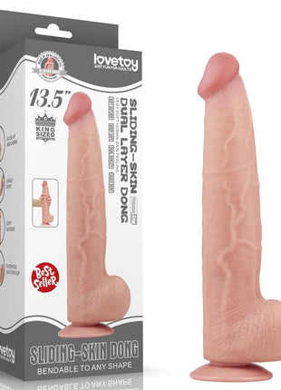 Dildo Dual Layer Sliding Skin 13.5