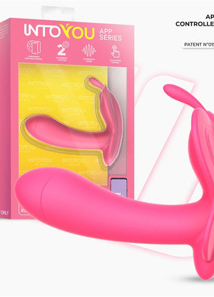 Wingy Butterfly Vibrator with App Peach Red