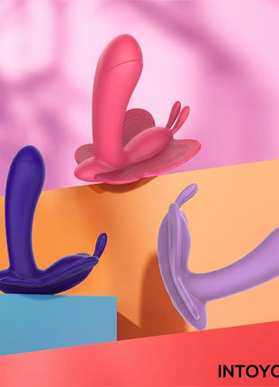 Wingy Butterfly Vibrator with App Peach Red