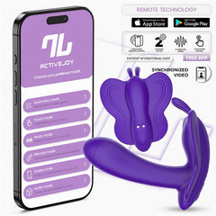 Wingy Butterfly Vibrator with App Dark Purple