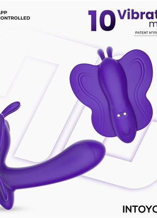 Wingy Butterfly Vibrator with App Dark Purple