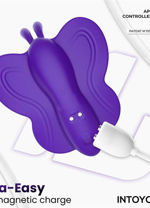 Wingy Butterfly Vibrator with App Dark Purple