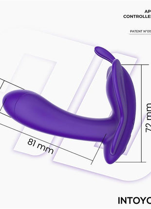 Wingy Butterfly Vibrator with App Dark Purple