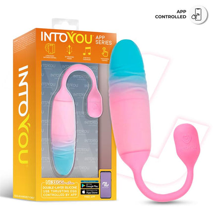 NexEgg Motion Vibrating Egg with Thrusting App Pink Turquoise