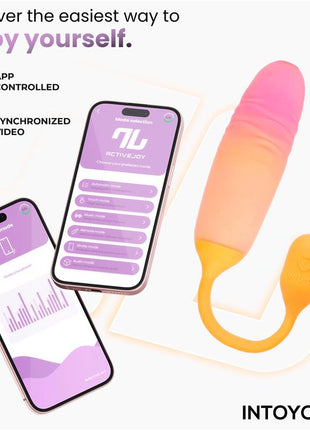 NexEgg Motion Vibrating Egg with Thrusting App Orange Pink