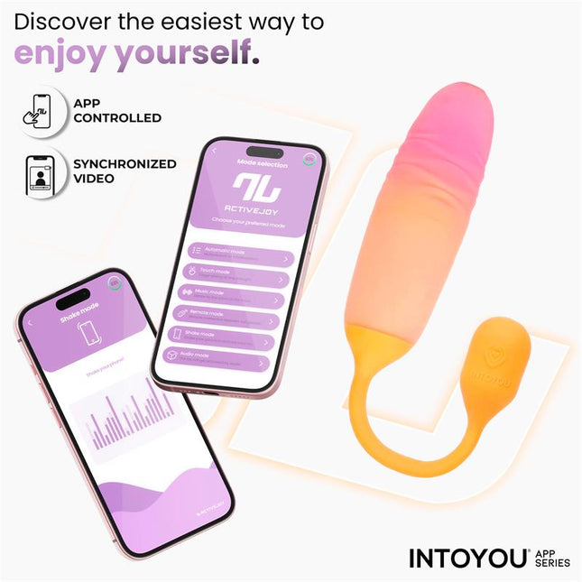 NexEgg Motion Vibrating Egg with Thrusting App Orange Pink