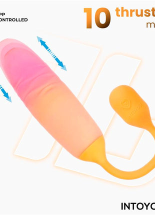 NexEgg Motion Vibrating Egg with Thrusting App Orange Pink