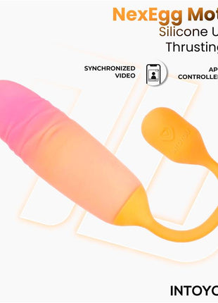NexEgg Motion Vibrating Egg with Thrusting App Orange Pink