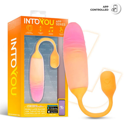 NexEgg Motion Vibrating Egg with Thrusting App Orange Pink