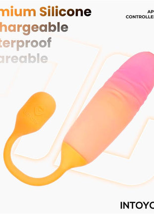 NexEgg Motion Vibrating Egg with Thrusting App Orange Pink