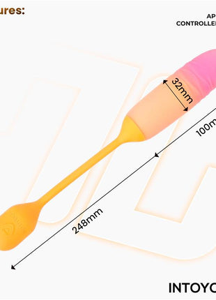 NexEgg Motion Vibrating Egg with Thrusting App Orange Pink