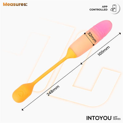 NexEgg Motion Vibrating Egg with Thrusting App Orange Pink